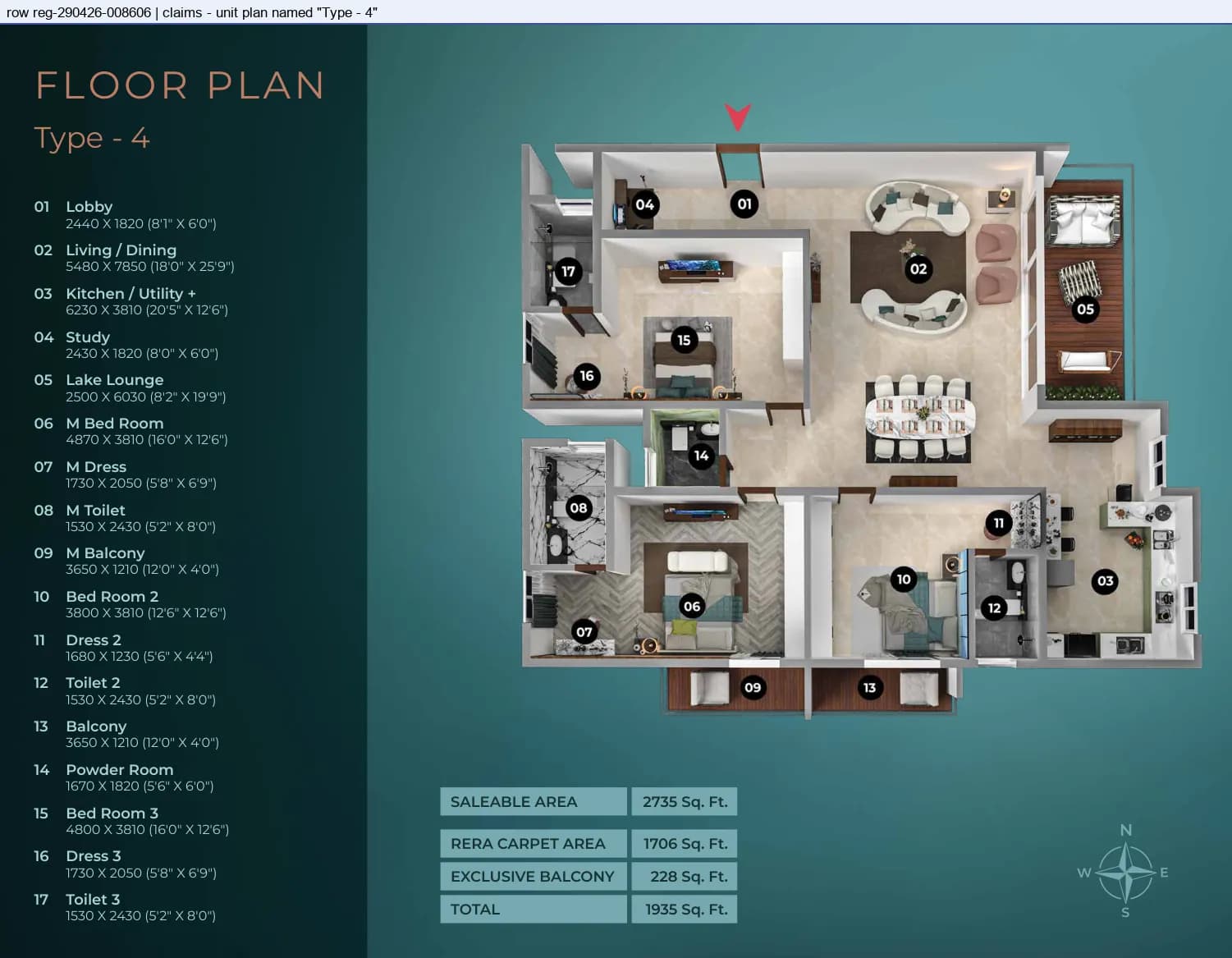 Floor plan, Type 4